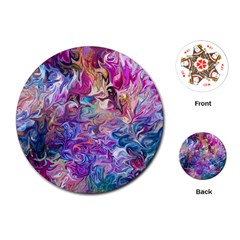 Painted Flames Playing Cards Single Design (round) by kaleidomarblingart