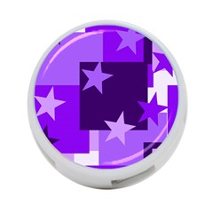 Purple Stars Pattern Shape 4-port Usb Hub (two Sides) by danenraven