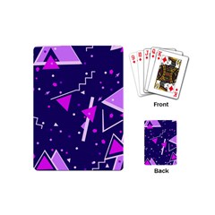 Purple Blue Geometric Pattern Playing Cards Single Design (mini) by danenraven