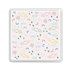 Spaceship Pattern Star Memory Card Reader (square) by danenraven