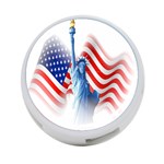 Statue Of Liberty And Usa Flag Art 4-Port USB Hub (One Side) Front