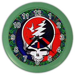 Grateful Dead Pattern Color Wall Clock by Mog4mog4