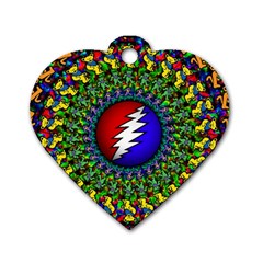 Grateful Dead Dog Tag Heart (two Sides) by Mog4mog4