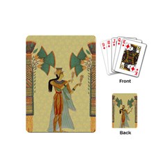 Egyptian Design Man Artifact Royal Playing Cards Single Design (mini) by Mog4mog4