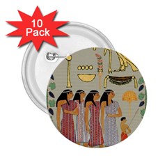 Egyptian Paper Women Child Owl 2 25  Buttons (10 Pack)  by Mog4mog4