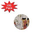 Egyptian Design Men Worker Slaves 1  Mini Buttons (100 pack)  Front