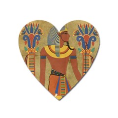 Egyptian Tutunkhamun Pharaoh Design Heart Magnet by Mog4mog4