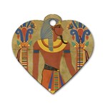 Egyptian Tutunkhamun Pharaoh Design Dog Tag Heart (Two Sides) Front