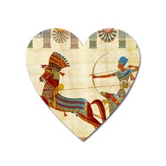 Egyptian Tutunkhamun Pharaoh Design Heart Magnet by Mog4mog4