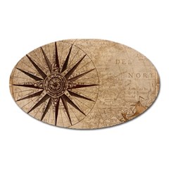 Compass Map Nautical Antique Oval Magnet by Mog4mog4