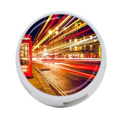 Telephone Booth Red London England 4-port Usb Hub (one Side) by Mog4mog4