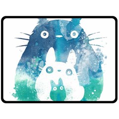 My Neighbor Totoro Fleece Blanket (large) by Mog4mog4