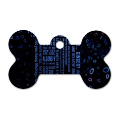 Doctor Who Tardis Dog Tag Bone (two Sides) by Mog4mog4