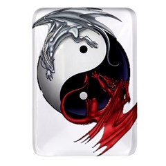 Yin And Yang Chinese Dragon Rectangular Glass Fridge Magnet (4 Pack) by Mog4mog4