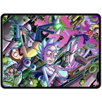 Cartoon Parody Time Travel Ultra Pattern Fleece Blanket (Large) 80 x60  Blanket Front