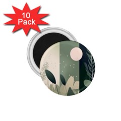 Spring Floral Plants Foliage Minimal Minimalist 1 75  Magnets (10 Pack)  by Mog4mog4
