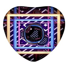 Abstract Sphere Room 3d Design Shape Circle Heart Glass Fridge Magnet (4 Pack) by Mog4mog4