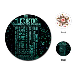 Tardis Doctor Who Technology Number Communication Playing Cards Single Design (round) by Bakwanart