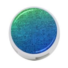 Blue And Green Circuit Board Wallpaper Circuit Board Sketch 4-port Usb Hub (two Sides) by Bakwanart