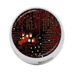 Red Computer Circuit Board 4-Port USB Hub (Two Sides) Back
