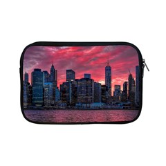 Skyline Sunset United States Reflection Usa,new York Manhattan Apple Ipad Mini Zipper Cases by Bakwanart