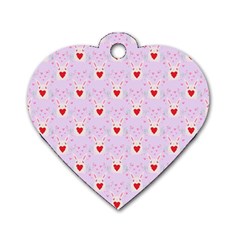 Easter Easter Bunny Hearts Seamless Tile Cute Dog Tag Heart (two Sides) by 99art