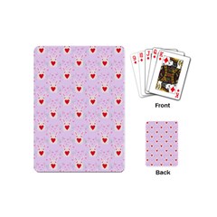 Easter Easter Bunny Hearts Seamless Tile Cute Playing Cards Single Design (mini) by 99art