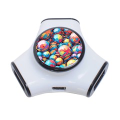 Pattern Seamless Balls Colorful Rainbow Colors 3-port Usb Hub by 99art