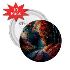 Forest Autumn Fall Painting 2 25  Buttons (10 Pack)  by 99art