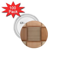 Wooden Wickerwork Texture Square Pattern 1 75  Buttons (100 Pack)  by 99art