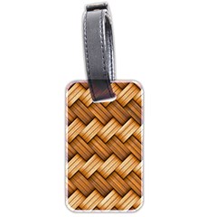 Wooden Weaving Texture Luggage Tag (two Sides) by 99art