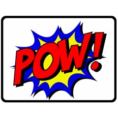Pow Comic Comic Book Fight Fleece Blanket (large) by 99art