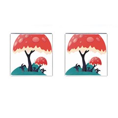 Tree-art-trunk-artwork-cartoon Cufflinks (square) by 99art