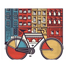 Amsterdam Graphic Design Poster Illustration Premium Plush Fleece Blanket (medium) by 99art