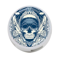 Skull Drawing 4-port Usb Hub (one Side) by 99art