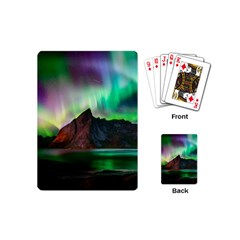 Aurora Borealis Nature Sky Light Playing Cards Single Design (mini) by B30l
