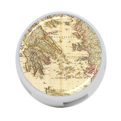 Map Of Greece Archipelago 4-port Usb Hub (one Side) by B30l