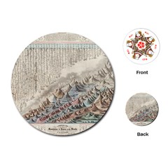 Mountain View Mountain Top Infographics Map Playing Cards Single Design (round) by B30l