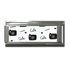 Cute Cameras Doodles Hand Drawn Superlink Italian Charm (9mm) by Cowasu