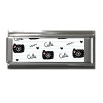 Cute Cameras Doodles Hand Drawn Superlink Italian Charm (9mm) Front