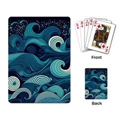 Waves Ocean Sea Abstract Whimsical Abstract Art Playing Cards Single Design (rectangle) by Cowasu