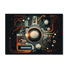 Illustrations Technology Robot Internet Processor Crystal Sticker (a4) by Cowasu
