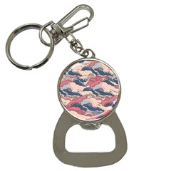 Waves Ocean Sea Water Pattern Rough Seas Bottle Opener Key Chain by danenraven