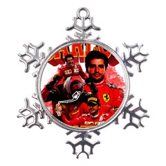 Carlos Sainz Metal Large Snowflake Ornament by Boster123