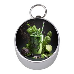 Drink Spinach Smooth Apple Ginger Mini Silver Compasses by Ndabl3x