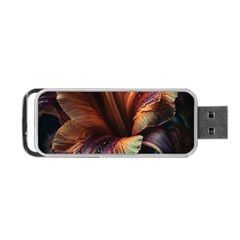 Flower Orange Lilly Portable Usb Flash (one Side) by Ndabl3x