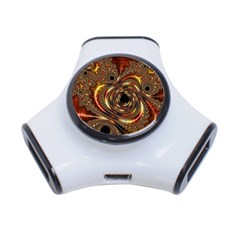 Geometric Art Fractal Abstract Art 3-port Usb Hub by Ndabl3x