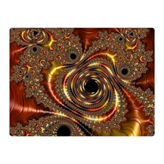 Geometric Art Fractal Abstract Art Two Sides Premium Plush Fleece Blanket (mini) by Ndabl3x