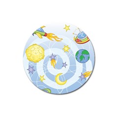 Science Fiction Outer Space Magnet 3  (round) by Ndabl3x