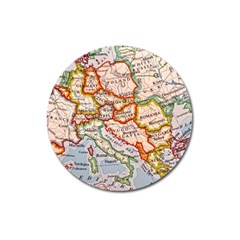Map Europe Globe Countries States Magnet 3  (round) by Ndabl3x